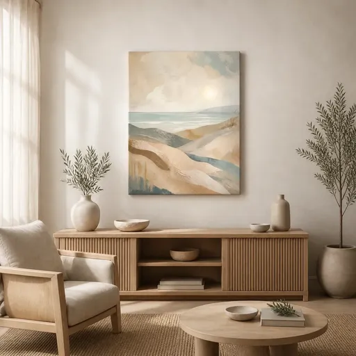 Coastal Drift Stretched Canvas Wall Art - Portrait - 60W x 120H cm