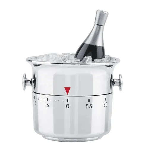 Kitchen Timer, 60 Minutes Ice Bucket Shaped Stainless Steel Mechanical Wind-Up Timer Time Reminder for Kitchen Baking, Offices
