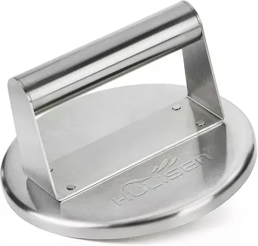 Stainless Steel Burger Smasher Press With Raised Edge for Smash Burgers, Grill and Home Cooking, 15 cm