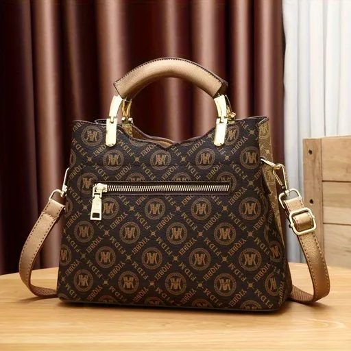 Women'S Handbag Set Monogram Handbag Three-Piece Handbag Set Australian Style - Brown - Size 25-11-19
