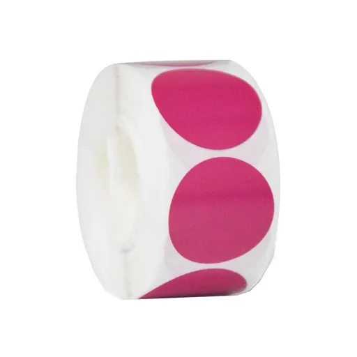 8 Rolls Colored Polka Dot Labels Round Seal Stickers Marking Round Sticker Set - Rose