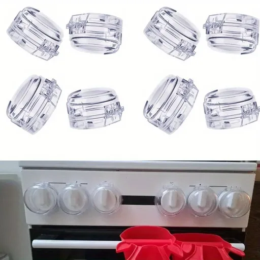 Safe Oven Lock Cover, Gas Stove Knob Cover, Household Kitchen Switch Protection Tool Protector 4pcs Transparent