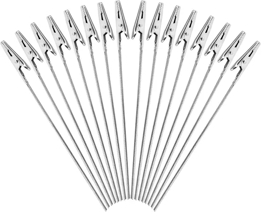 40 PCS l Wire Long-Tailed Alligator Clamp Photo Clip Holder - Alligator Clips for Crafts, DIY Card, Photo, Memo Holder (6inch/150mm)