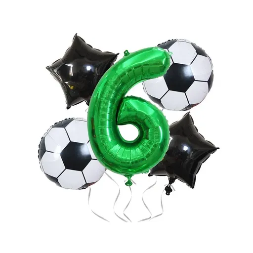 32 Inch Green Soccer Balloons 5 Pieces Set World Cup Birthday Party Decoration - 6