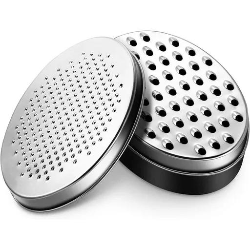 2 pack Cheese Grater Citrus Lemon Zester with Food Storage Container & Lid - Perfect For Hard Parmesan Or Soft Cheddar Cheeses, Ginger, Vegetables, Butter, Chocolate & Nutmeg (Black)