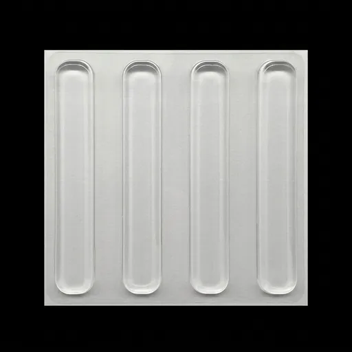 Clear Silicone Door Handle Bumper Strips 4 Pack Long Strip Self Adhesive Anti Collision Pads for Doors Cabinets Refrigerators 60 x 10 x 3 mm