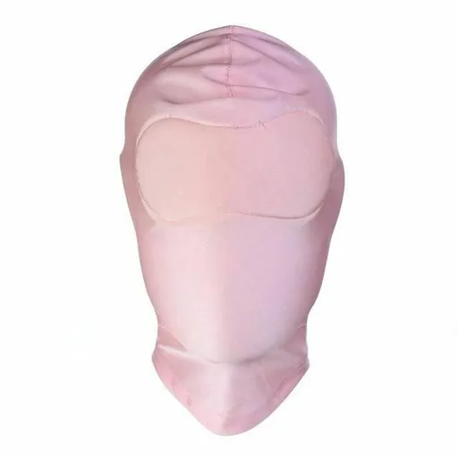 House Of Dasein Pink Purple Bdsm Stretchy Hood Open Mouth Holes Full Mask Bondage Restraints - Pink - No Holes