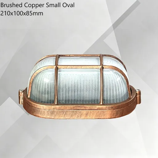 Brushed Copper Small Oval LED Explosion-Proof Light 21010085mm | Halloween Exquisite Rust-Proof Gift | Dust & Moisture Resistant Compact Corrosion-Resistant Lamp