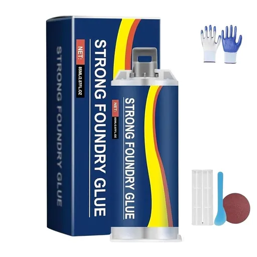Strong Foundry Glue, Metal Repair Glue, Strong FoundryGlue for Metal&Plastic, Heavy Duty Metal Foundry GlueS Set, High Temperature Resistant Casting Repair, Fast Curing for Repairs