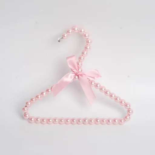 Pet Clothes Hanger CAYJ Pearl Bowknot Pink 1 hanger