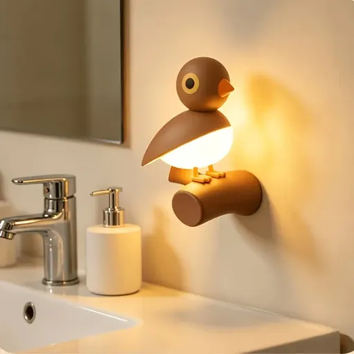 Lucky Bird Motion Sensor Night Light, PIR + Light Dual Control, 7m Range, Magnetic Wall Mount, 800mAh Rechargeable, Soft Warm White.(brown)