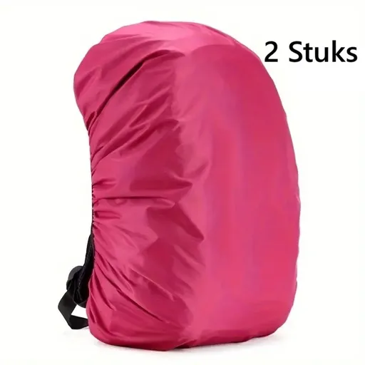 2x Rain Cover For Backpack | Backpack Rain Cover | Waterproof | Rain Cover Bag | Bag Protection Against Rain | 25-35 Liters | Pink