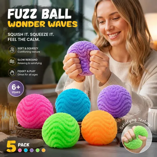 Vibrant 5-Colour Mixed Spiky Ball Squishy 5 Pack