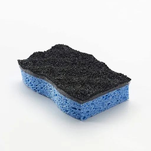 Multi-Use Scrunge Scrub Sponge (Black with Blue, Pack of 6)The cleaning sponge can be reused after disinfection.