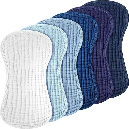 Burp Cloths Large Cotton 25x55cm Unisex 6 Piece Set