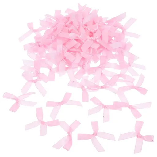 Pre-Tied Pink Bows for Weddings and Parties Durable Polyester 100Pcs
