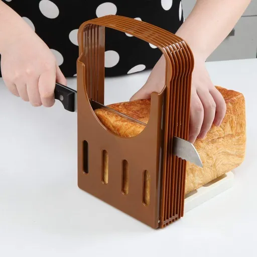 Bread Slicers Guide for Homemade Bread Adjustable & Foldable Hand Loaf Cakes Cutter Folding Bagel Toast Slicing Machine