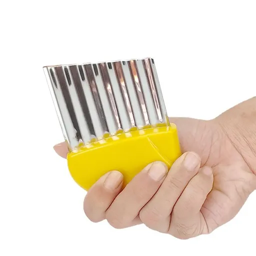 Stainless Steel Potato Carrot Chip Vegetable Crinkle Wavy Chopper Cutter French Fry Slicer 2Pack/Set