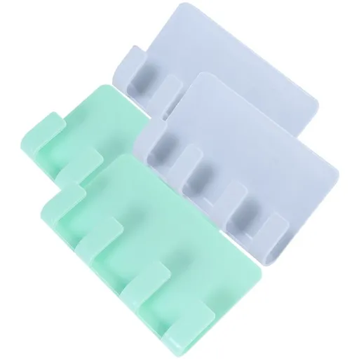 4Pcs Adhesive Wall Phone Holder for Charging and Sundries Organizer Assorted Colors