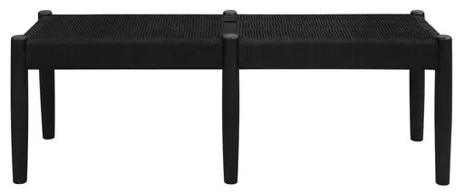 Kelly Loom Oak Bench (Black)