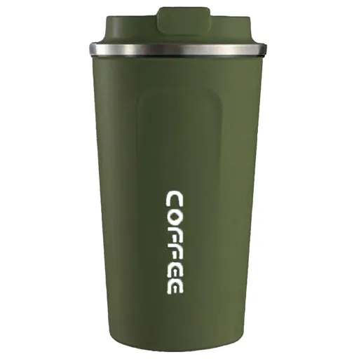 Smart Temperature Display Coffee Cup Portable 304 Stainless Steel Insulation Cup Simple Style Pure Color Generation 2nd Green 510ml