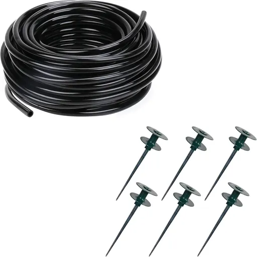 50 FT Distribution Tubing + Garden Hose Guide Spike