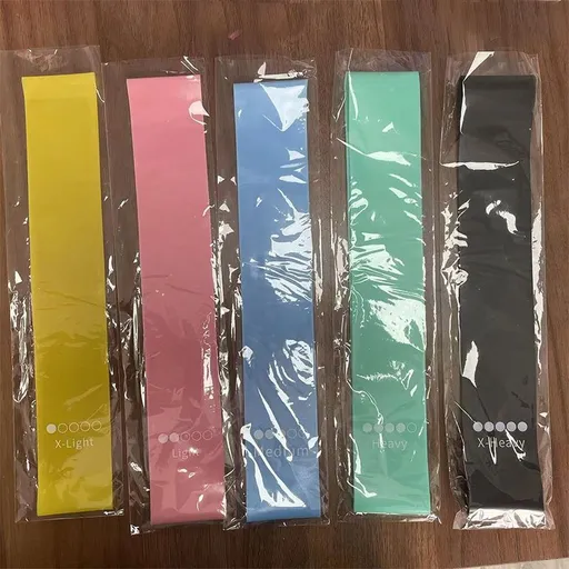 Yoga Resistance Bands Loop TPE QZE 10LB Maca color series [a set of five pieces]