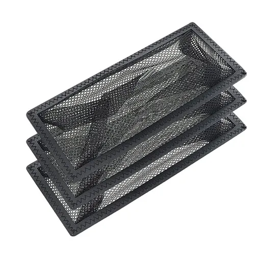 Floor Vent Filter Mesh 4x10 Inch Set of 3 or 6 - Polyester PVC Floor Register Air Vent Cover - Household Ventilation Opening Floor Trough Net - Garbage Collection Debris Trap for Home HVAC Ducts