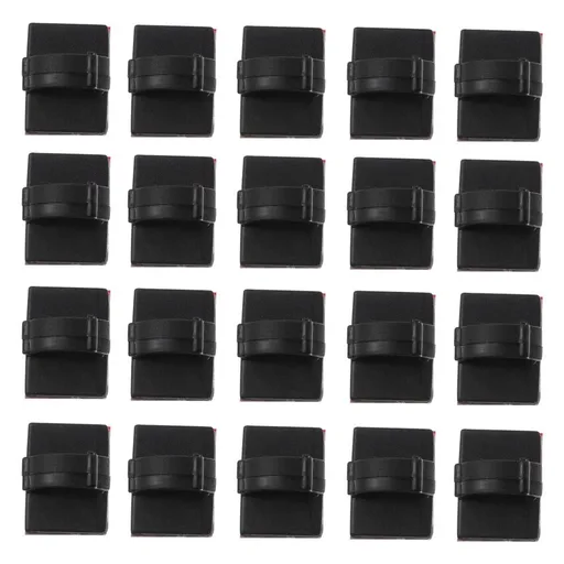 100 Pcs Cable Clips with Strong Adhesive Tape, Wire Holder Organizer for Cord Management and Cable