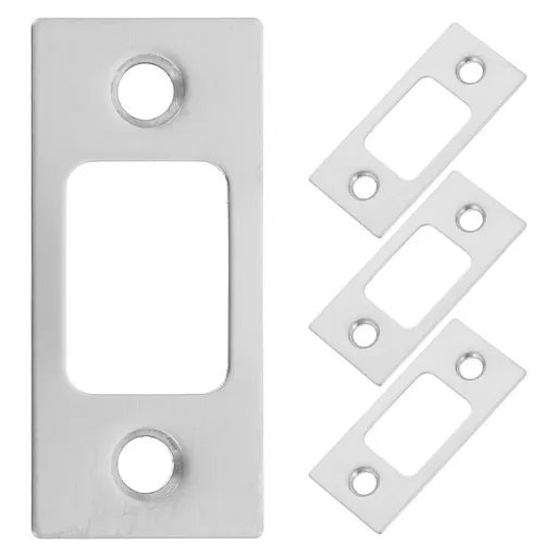 4pcs Stainless Steel Door Strike Plates with Deadbolt Latch Reinforced Security Hardware for Front and Exterior Doors