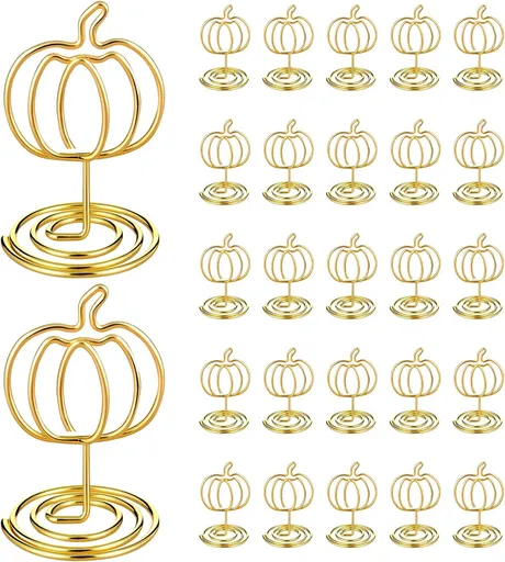 30 Pack Gold Pumpkin Table Decorations 5cm - Autumn Festival Ornaments