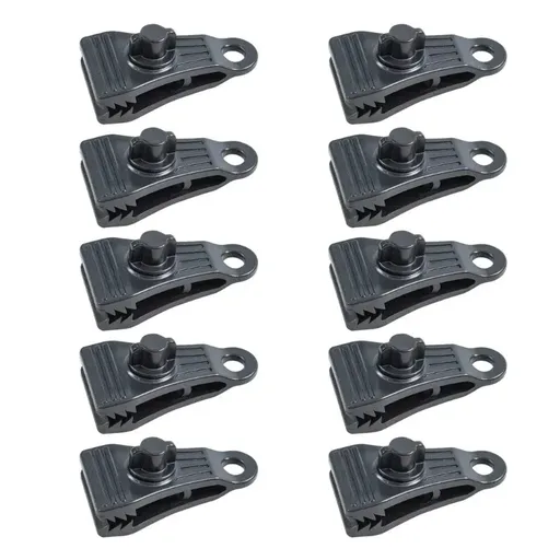 10Pcs Tarp Clips Lock Grip Tarp Clamps Pool Cover Clips Tent Fasteners Holder for Awnings Outdoor Camping