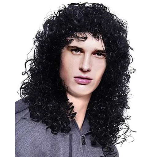 Fashion Man Long Cruly Men's Wig Handsome Cool Wig