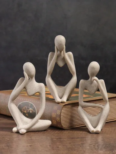 1pcs Thinking Pose Figurines Room Decor Bedroom Decor Black Perfect Valentine's Day Gift