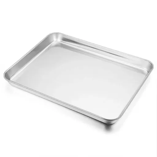 Small Stainless Steel Sheet Baking Pan Baking Pan Tray Nonstick Non-toxic Baking Sheet 9.1 x 6.8 x 1 inches Easy Clean Dishwasher Safe