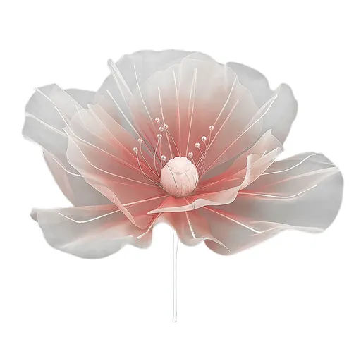 Flesh Pink Artificial Silk Gauze Flower Outdoor Wedding Decoration Exquisite Foldable Artificial Large Flower