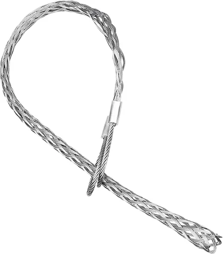 Xadnitu Cable Pulling Grip for 37-50mm OD Electrical Wires, Stainless Steel Cable Puller Sock Mesh Lassos with Rope Loop for Heavy Duty or Flexible Cords