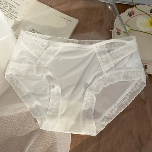 Yi Si Mi Mid Waist Ice Silk Quick Dry Breathable... White L (50.00 kg-60.00 kg