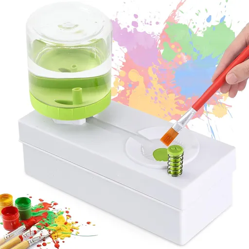 New Paint Brush Cleaner Tools, Brush Rinser Cup Painting Station Painting Running Water Circulation for Acrylic Watercolor