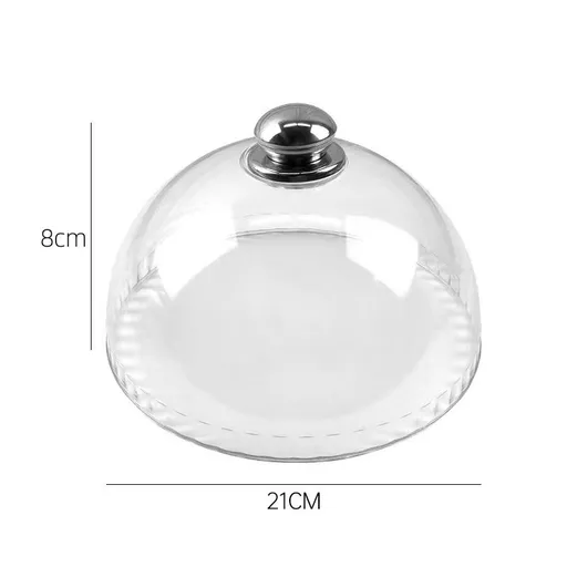 Cake Stand Cover Plastic Clear Cake Display Cover Dessert Stand Cover Cake Serving Platter Dome Food Tent Cover , 8.2x8.2x3.2 inch