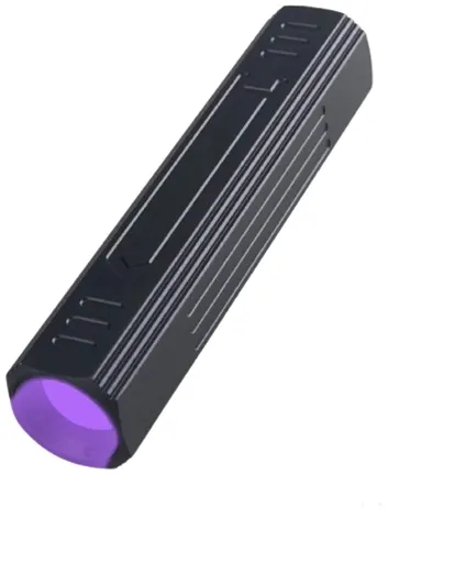UV Flashlight - Professional UV Lamp - Black Light - 365 nm - Black Filter - Rechargeable - For curing resins, gemstones, minerals, and nail art