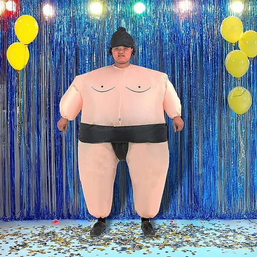 Inflatable Costume Fan Operated One Size Fits All Sumo Suit