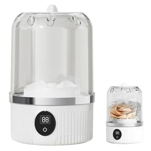 Mini Portable Washing Machine Rechargeable Small Clothes Washer for Travel Use White