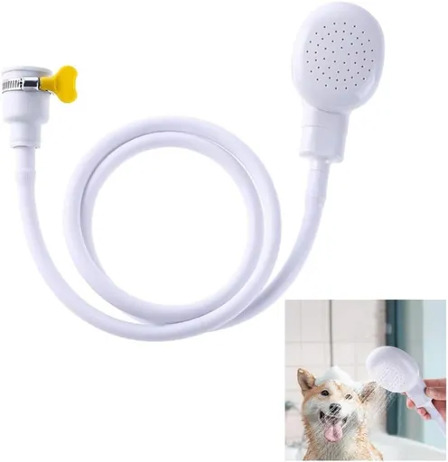 Portable Rubber Hose Spray, 1.3 Meters Pet Shower Sprayer Hand Held Hose,Hose Bath Tub Sink Spray Attachment for Washing Hair Pet Shower