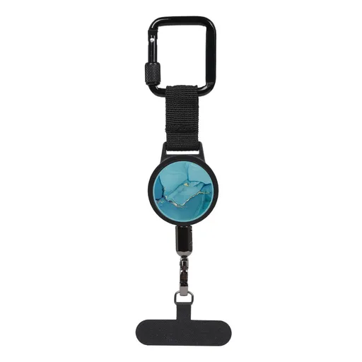 ABS alloy retractable anti-theft tether, 60-70cm steel cable, hang phone & keys, must-have anti-loss gear!/BLUE
