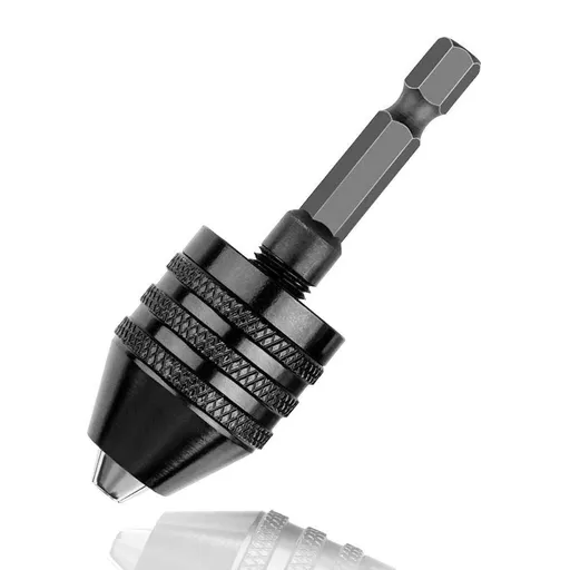 0.3-6.5mm Keyless Drill Chuck, 1/4 inch Hexagonal Handle Keyless Drill Chuck Conversion Tool Electric Screwdriver