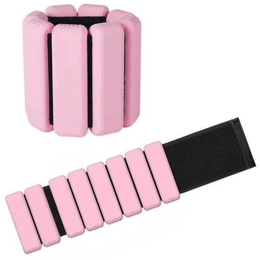 Ankle Wrist Weights Adjustable 900g 2 PCS for Training Walking Jogging Yoga Aerobics Pilates Pink