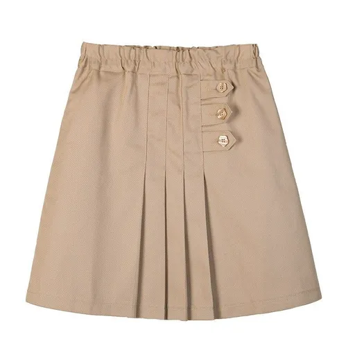 Girls Pleated Skirt Cool taixin yan Khaki Khaki Three-Button Pleated Skirt 170cm