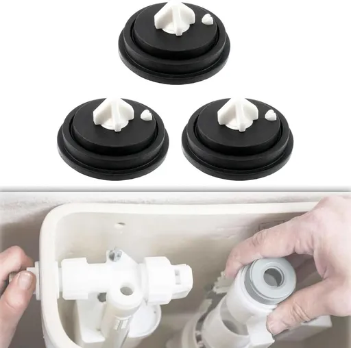 3 pieces - Toilet cistern drain valve - Flush tank inlet diaphragm - inlet diaphragms for toilet cistern - valve diaphragm - sealing diaphragm - toilet inlet float diaphragm rings - rings for toilet cisterns - WC drain seal - toilet accessories