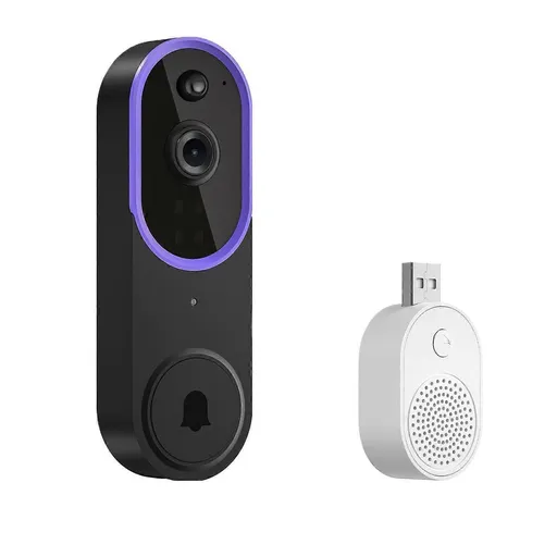 Smart Wireless Video Doorbell, HD Night Vision, Intercom Security
